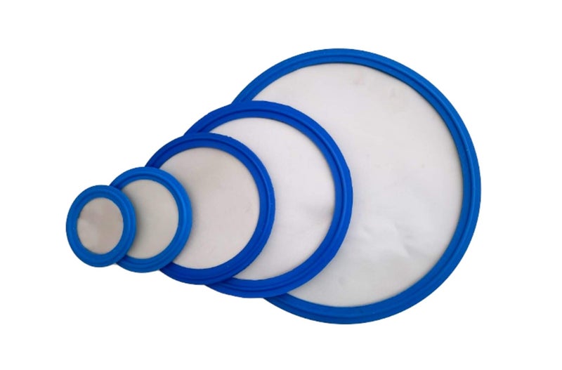 ARTESIAN SYSTEMS 5 Micron VITON/FKM Tri Clamp Screen Filter Gasket 316L (5Uf Micron/2000Mesh) Stainless Steel Pharmaceutical Grade Filter Mesh. VITON with & FDA Certification (1.5") - Image 2